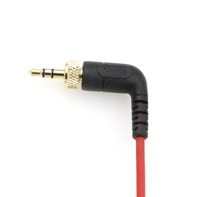 Alvin's Cables Locking 3.5mm TRS to 3.5mm TRS Audio Cable for Sennheiser Deity TC-1 Right Angle TRS Coiled Cable for DSL