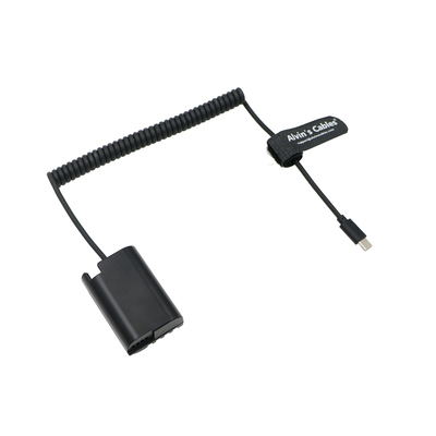 Alvin’s Cables USB-C Type-C To DMW-DCC17 BLK22 Dummy Battery Power Adapter Coiled Cable For Panasonic Lumix S5 S5II S5K