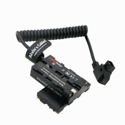Alvin’s Cables D-Tap To Dual-Sided Cross-Shaped NP-F Dummy Battery With USB-C PD Power Cable For Atomos Small HD Monitor