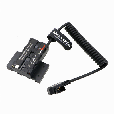 Alvin’s Cables D-Tap To Dual-Sided Cross-Shaped NP-F Dummy Battery With USB-C PD Power Cable For Atomos Small HD Monitor