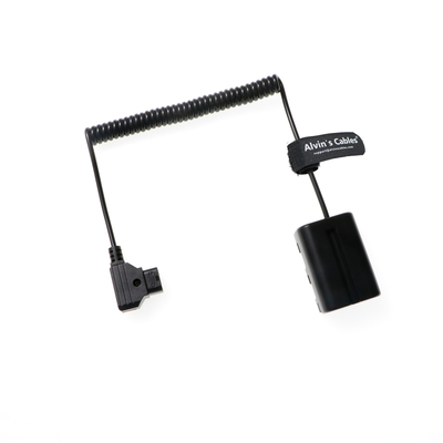 Alvin's Cables D-Tap to NP-FM500H Dummy Battery Power Cable for ARRI WCU-4 Hand Unit Coiled Cable Compatible with Sony DSLR A500 A550 A560 A580 A700 A850 A900 Alpha SLT A58 A65 A65V A77 Cameras