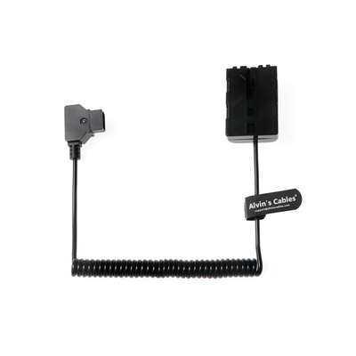 Alvin's Cables D-Tap to NP-FM500H Dummy Battery Power Cable for ARRI WCU-4 Hand Unit Coiled Cable Compatible with Sony DSLR A500 A550 A560 A580 A700 A850 A900 Alpha SLT A58 A65 A65V A77 Cameras