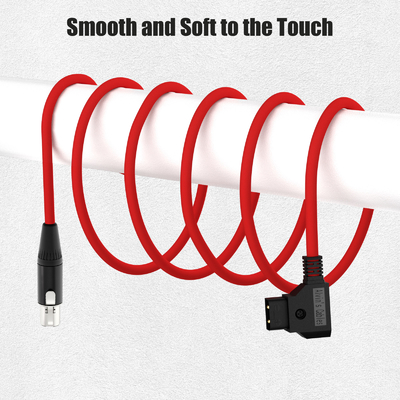 Alvin's Cables TVLogic Power Cable Mini XLR 4 Pin Female to D-Tap Ultra Soft Cable for TVLogic Field Monitor