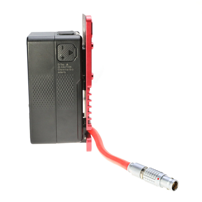 Alvin's Cables V Mount Battery Plate for DJI Ronin 4D, with Straight 1B 6-Pin Male DC-in Out Put Battery Mounts Plate V Mount Plate for Ronin 4D Long Cable