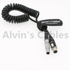 12V Female Coiled Arri Power Cable Lemo 2 Pin Male To Mini XLR 4 Pin For TV Logie Monitor