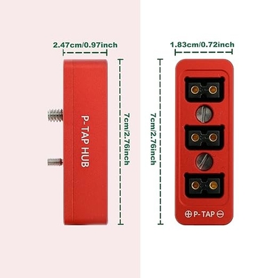 Alvin's Cables D-tap Splitter P-Tap HUB Cable Dtap Male to 3 Port D tap Female Splitter Cable with Screw Threads for ARRI RED Z CAM Cameras TILTA Steadicam IDX V-Mount Battery