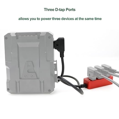 Alvin's Cables D-tap Splitter P-Tap HUB Cable Dtap Male to 3 Port D tap Female Splitter Cable with Screw Threads for ARRI RED Z CAM Cameras TILTA Steadicam IDX V-Mount Battery