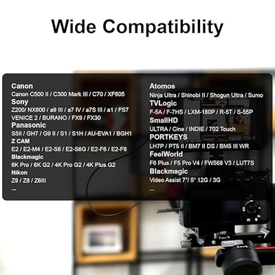 Alvin's Cables 8K HDMI Cable 2.1 48Gbps High Speed Φ2.4mm Ultra-Thin HDMI 8K@60Hz 4K@120Hz for Sony A7 A9, BMPCC, for Canon C70, for Atomos Ninja, for SmallHD, Left to Left Angle 30cm|11.8in