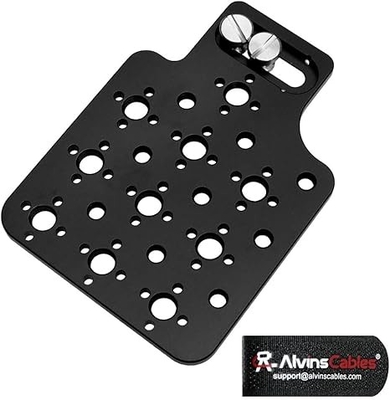 Alvin’s Cables Multifunctional Cheese Plate with 3/8 1/4 Threads, Side Mounting Plate for ARRI RED Camera with 3/8’’ Screws-A0124