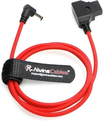 Alvin's Cables Dtap to DC Cable for Atomos Shogun,Ultra Soft D-tap to 2.1 DC Right Angle Power Cable for Blackmagic Design Video Assist,SmallHD 702,for Feelworld FW568 Monitor 60cm|23.6in