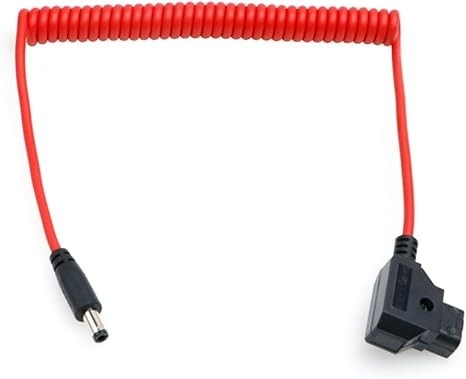 Alvin's Cables Dtap to DC Coiled Cable for Atomos Shinobi,Ultra Soft D-tap to 2.1 DC Power Cable for Blackmagic Design Video Assist,SmallHD 702,for Feelworld FW568 Monitor