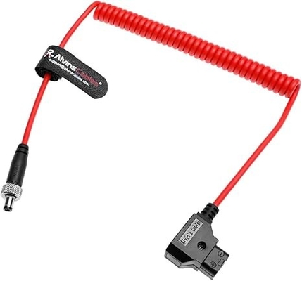 Alvin's Cables Atomos Ninja V Power Cable Dtap to Locking DC 2.1 Coiled Cable for Blackmagic Video Assist, for Hollyland Mars 400S, Ultra Soft