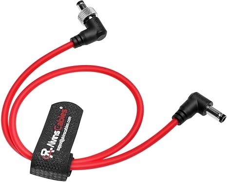 Alvin's Cables Locking DC to DC Cable for Atomos Ninja V Shogun, 5.5 2.1 Locking DC Right Angle Ultra Soft Cable for Video Devices PIX-E7 PIX-E5 Monitor 45cm|17.7in