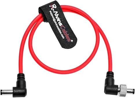 Alvin's Cables Locking DC to DC Cable for Atomos Ninja V Shogun, 5.5 2.1 Locking DC Right Angle Ultra Soft Cable for Video Devices PIX-E7 PIX-E5 Monitor 45cm|17.7in