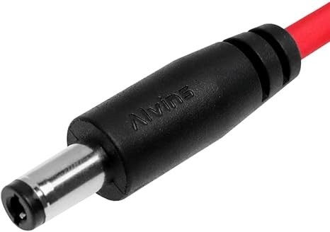 Alvin's Cables Locking DC to DC Cable for Atomos Ninja V Shogun, 5.5 2.1 Locking DC Cable for Video Devices PIX-E7 PIX-E5 Monitor, Ultra Soft 45cm|17.7in