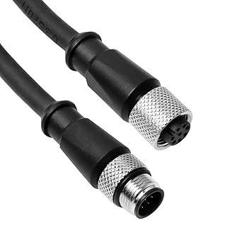 Alvin's Cables M12 A-Code 8 Pin Male to 8 Pin Female Cat6a High-Flex Shielded Sensor Actuator Cable for Cognex Industrial Camera 9.8ft