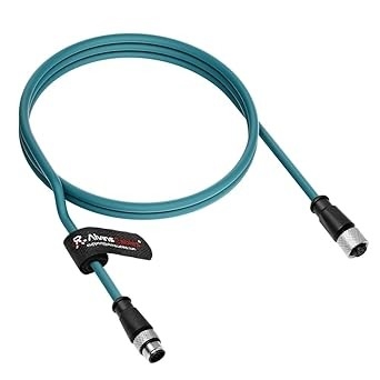 Alvin's Cables M12 A-Code 8 Pin Male to 8 Pin Female Cat6a High-Flex Shielded Sensor Actuator Cable for Cognex Industrial Camera 32.8ft, Green