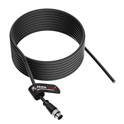 Alvin's Cables M12 A-Code 8 Pin Male to Open End Power I/O Cable Cat6a High-Flex Shielded for Cognex Keyence Basler Industrial Automation Fieldbus Module 65.6ft/20m