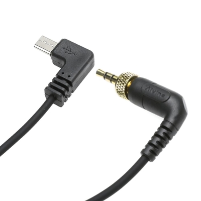 Alvin’s Cables Tentacle Timecode Cable for Sony FX3| FX30| A7S3| A1 Camera, Locking 3.5mm TRS to Micro USB Timecode Cable for Deity TC-1, Tentacle SYNC E Timecode Generator 35cm| 13.8in