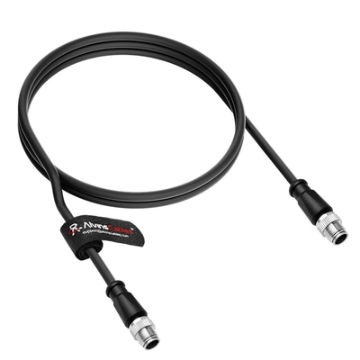 Alvin's Cables M12 X-Code 8 Pin Male to 8 Pin Male Cat6e Cable Shielded for Cognex Basler Industrial Camera, High Flex 1m/3.3ft