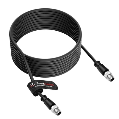 Alvin's Cables M12 X-Code 8 Pin Male to 8 Pin Male Cat6e Cable Shielded for Cognex Basler Industrial Camera, High Flex 5m/16.4ft