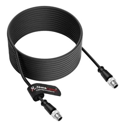 Alvin's Cables M12 X-Code 8 Pin Male to 8 Pin Male Cat6e Cable Shielded for Cognex Basler Industrial Camera, High Flex 10m/32.8ft