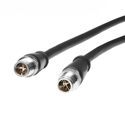 Alvin's Cables M12 X-Code 8 Pin Male to 8 Pin Male Cat6e Cable Shielded for Cognex Basler Industrial Camera, High Flex 10m/32.8ft
