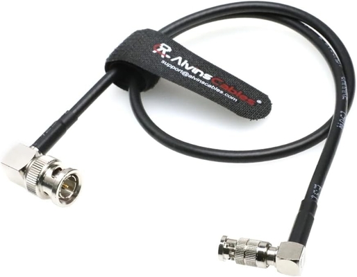 Alvin's Cables Micro-BNC High-Density BNC to BNC 6G HD SDI Coaxial-Cable for Blackmagic-Video-Assist, Right-Angle 75 Ohm 50cm|19.7inches