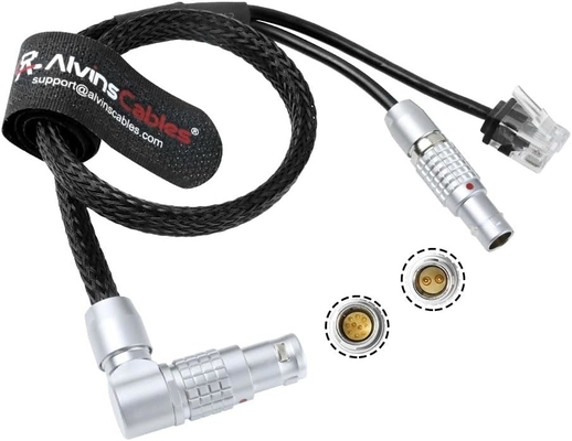 Alvins Cables Control Cable for ARRI ETH 10 Pin Rotatable Right Angle to RJ45 and 2 Pin Male 24V Power Cable for ARRI Alexa Mini LF| LF| Mini| SXT Camera, Teradek COLR