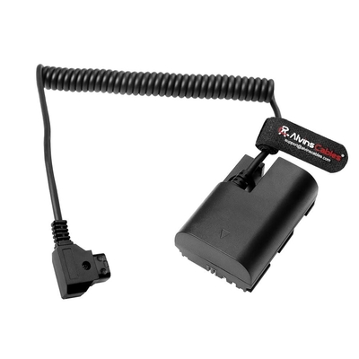 Alvin's Cables D-tap to LP-E6P Dummy Battery Power Coiled Cable for Canon EOS R5 Mark ll/ R5/ R6 Mark ll/ R6/ R7/ R Camera