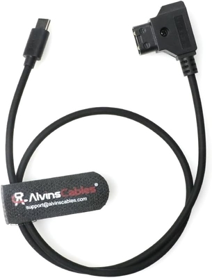 Alvin's Cables Dtap to USB-C Power Cable, 2ft Ultra Soft & Flexible Dtap to Type C Enhanced Power for Tilta Nucleus Nano II Wireless Lens Control Motors