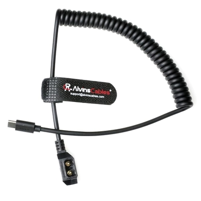 Alvin's Cables Dtap to USB-C Power Cable for DJI Focus Pro Motor, Ultra Soft D-tap to Type-C Enhanced Power Coiled for Tilta Nucleus Nano II Wireless Lens Control Motor