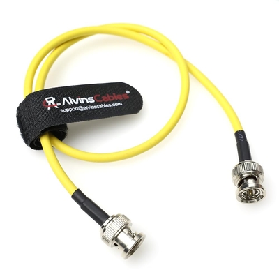 Alvin's Cables 12G SDI Flexible Coaxial Cable BNC Male to Male for RED Komodo| Atomos Monitor 75 Ohm Shielded Cable for 4K Video Camera, Yellow