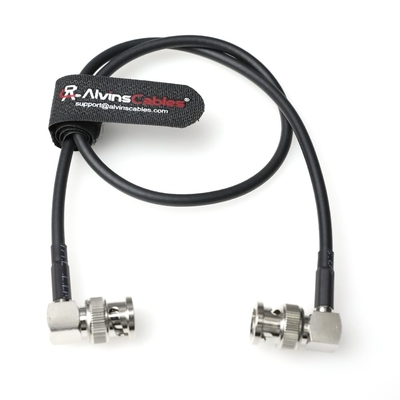 Alvin's Cables 12G SDI Cable Flexible, BNC Male to Male Right Angle for RED Komodo| Atomos Monitor 75 Ohm Shielded Cable for 4K Video Camera 50cm|19in