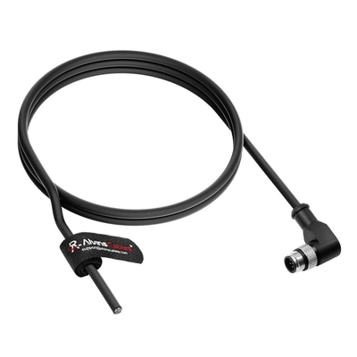 Alvin's Cables M12 A-Code 8 Pin Male Right Angle to Open End Power I/O Cable Cat6a High-Flex Shielded for Cognex Keyence Basler Industrial Automation Fieldbus Module 26.2ft/8m