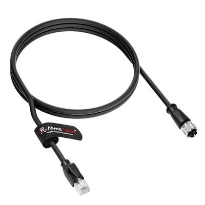 Alvin's Cables M12 X-Code 8 Pin Female to RJ45 Ethernet Cable Cat6a High-Flex Shielded for Cognex Keyence Basler Industrial Automation Fieldbus Module 26.2ft/8m