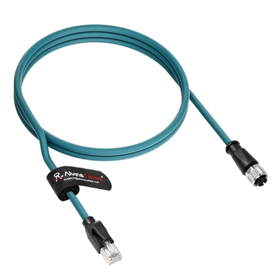 Alvin's Cables M12 X-Code 8 Pin Female to RJ45 Ethernet Cable Cat6a High-Flex Shielded for Cognex Keyence Basler Industrial Automation Fieldbus Module 26.2ft/8m,Green