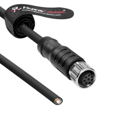 Alvin's Cables M8 8 Pin Female A-Code to Open End Power I/O Cable Drag-Chain Shielded for Baumer CX Series VCXG VCXU VCX.XC Camera Industrial Automation Sensor Systems 26.2ft/8m
