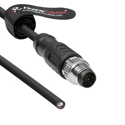 Alvin's Cables M8 6 Pin A-Code Male to Flying Lead Basler Power I/O Cable, Industrial Sensor Connector Shielded Cable for Basler Camera, Automation Control, Vision System,1m/3.3ft