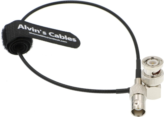 Alvin's Cables BNC Right Angle Male to BNC Female SDI Cable for Camera 50 Ohm