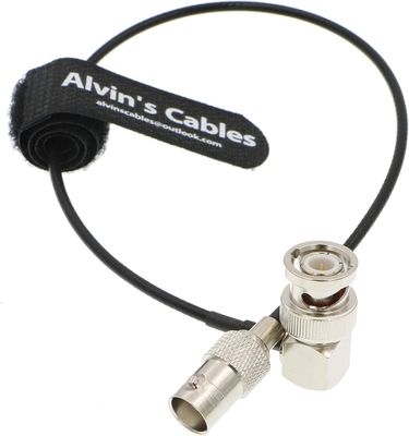 Alvin's Cables BNC Right Angle Male to BNC Female SDI Cable for Camera 50 Ohm
