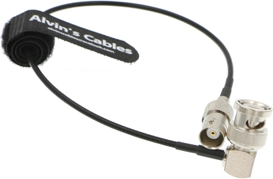 Alvin's Cables BNC Right Angle Male to BNC Female SDI Cable for Camera 50 Ohm