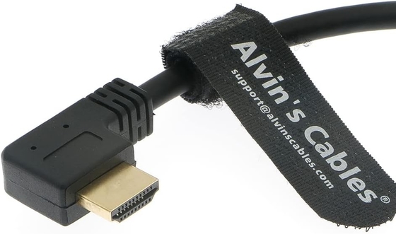Alvin's Cables 8K HDMI 2.1 High-Speed Cable, Left to Right Angle HDMI Cable for Atomos Ninja 8K@60Hz 4K@120Hz for Feelworld,for Sony FS5 FS7 FX9,BMPCC,for Canon C300 C500 30cm|11.8in