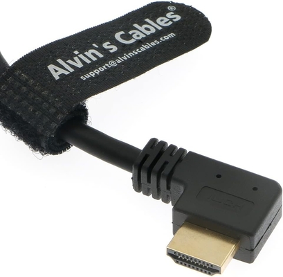 Alvin's Cables 8K HDMI 2.1 High-Speed Cable, Left to Right Angle HDMI Cable for Atomos Ninja 8K@60Hz 4K@120Hz for Feelworld,for Sony FS5 FS7 FX9,BMPCC,for Canon C300 C500 30cm|11.8in