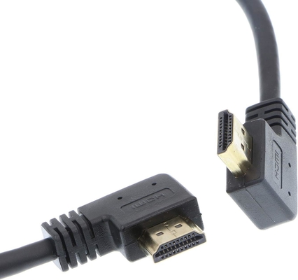 Alvin's Cables Z Cam E2 L Shape 4K 60P HDMI Cable for Atomos Shinobi Ninja V Monitor and Portkeys BM5 Right Angle to Right Angle High Speed HDMI Cord 45CM