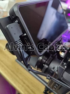 Alvin's Cables Z Cam E2 L Shape 4K 60P HDMI Cable Right Angle to Right Angle High Speed HDMI Cord for Atomos Shinobi Ninja V Monitor and Portkeys BM5 19.7in/50cm