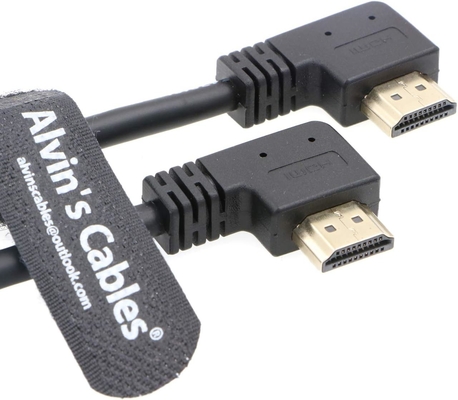 Alvin's Cables Z Cam E2 L Shape 4K 60P HDMI Cable Right Angle to Right Angle High Speed HDMI Cord for Atomos Shinobi Ninja V Monitor and Portkeys BM5 19.7in/50cm