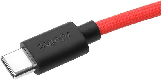 Alvin's Cables Ultra Soft USB-C Type-C to 2 Pin Male Black-Plated 12V Fast Charging Power Cable for SmallHD|Z-CAM|BMPCC Pyxis|Tilta|Teradek 60cm|24inches, Red