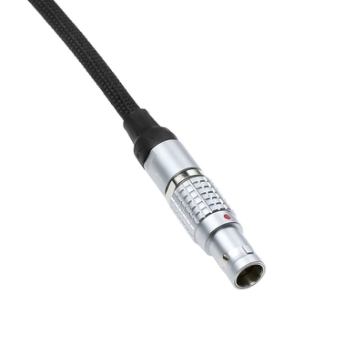 Alvin's Cables Braided Cable Right Angle USB-C Type-C to 0B 2 Pin Male Black-Plated 12V Fast Charging Power Cable for Tilta|Z-CAM|Teradek|SmallHD|Blackmagic Pyxis, 45cm|17.7inches, Black