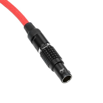 Alvin's Cables Ultra Soft Right Angle USB-C Type-C to 2 Pin Black-Plated 12V Fast Charging Power Cable for Tilta|Z-CAM|Teradek|SmallHD|Blackmagic Pyxis, 45cm|17.7inches, Red